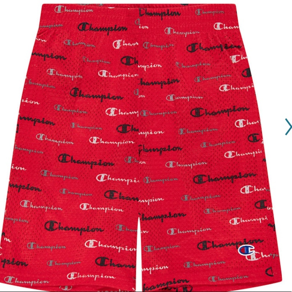 Boys Champion Script Mesh Shorts NWT